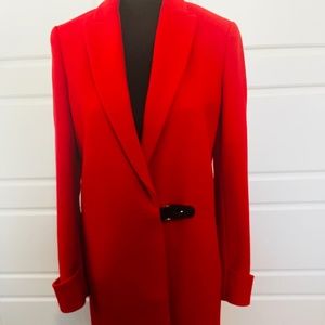 Red 3/4 Length Calvin Klein Coat. Size 2.